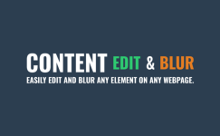 Content Edit & Blur - 网页编辑模糊插件
