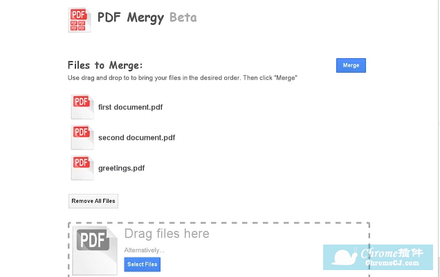 上传多个PDF Mergy文件