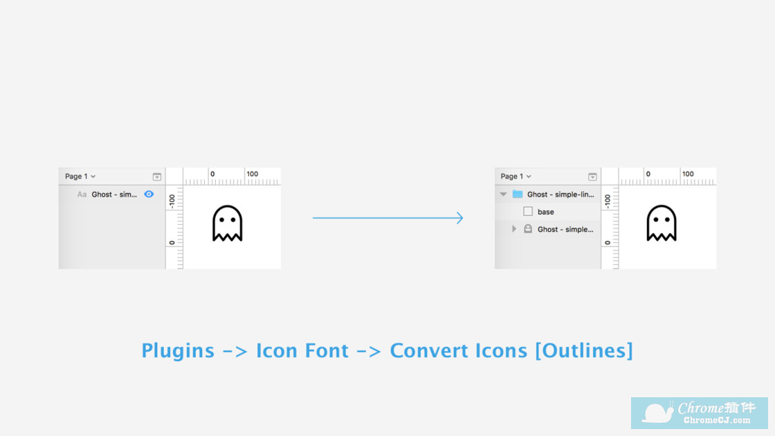 icon 转曲-将文字对象转为矢量对象